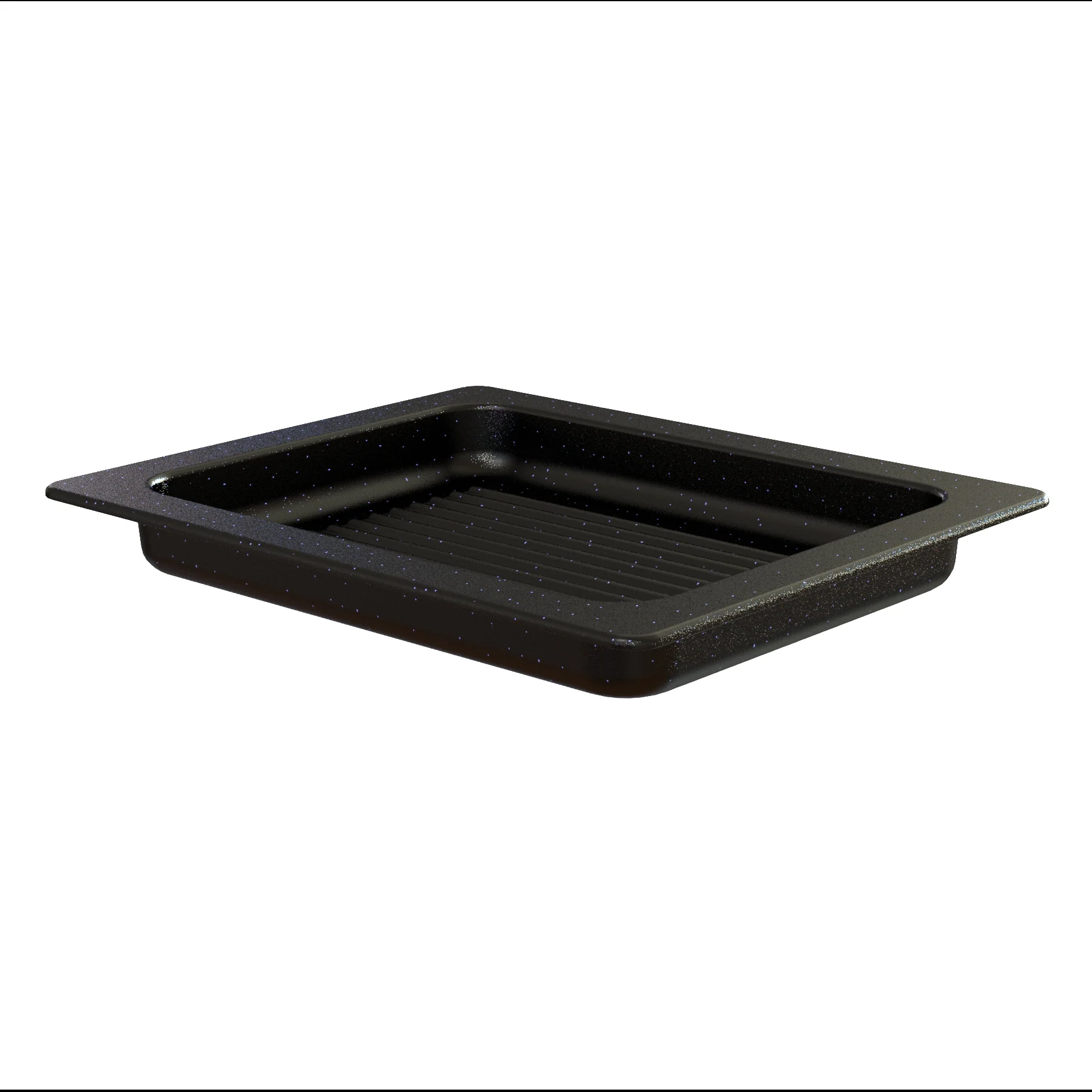 Tablecraft CW1242MBS 12 Inch Half Size Aluminum Grill Pan Cold Holding Midnight Blue