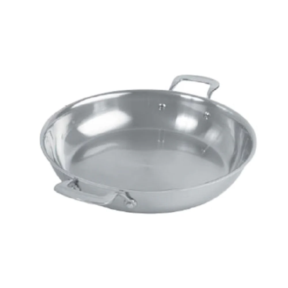 Spring USA 8456-60/30 12 Inch Gratin Paella Pan 4 Quart for Gas Electric Stainless Steel