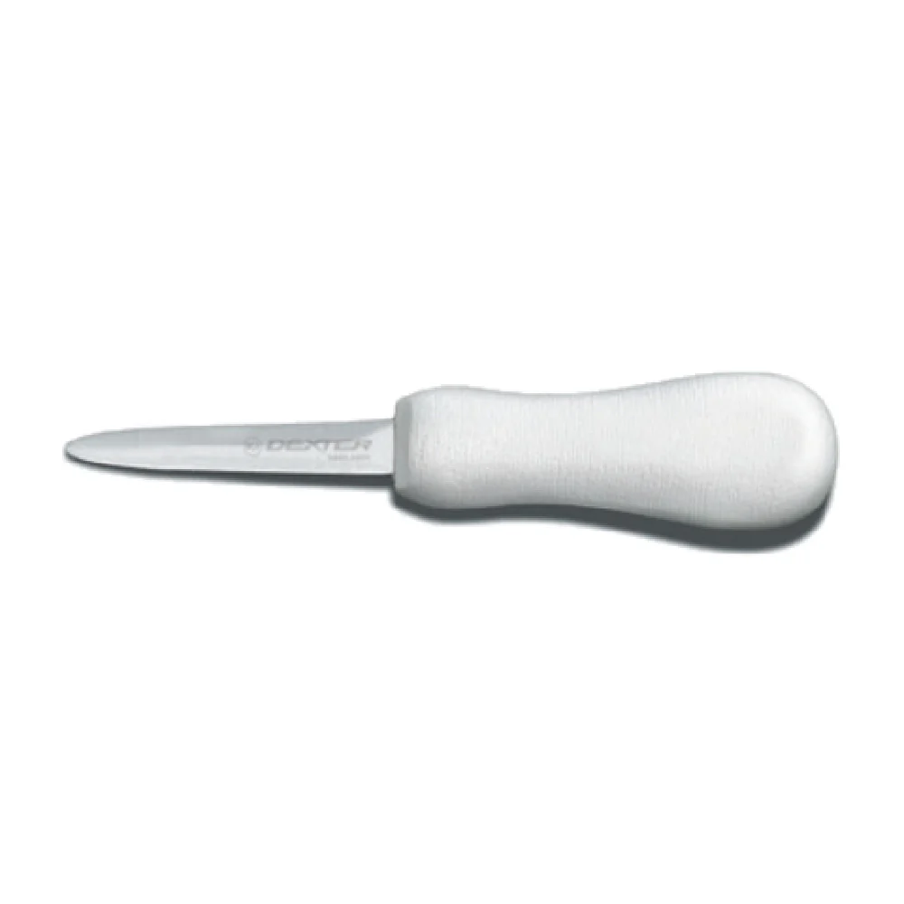 Dexter Russell 10493 3 Inch Blade 3 Inch Handle Oyster Knife Stain-Free High-Carbon Steel White Polypropylene