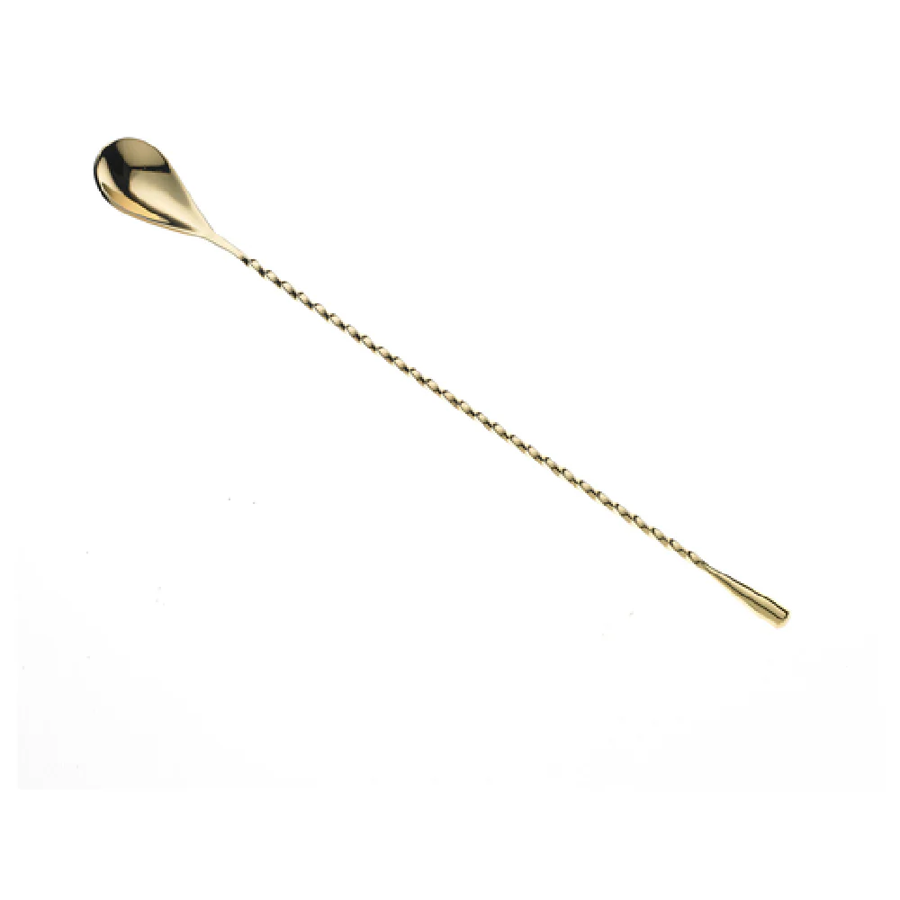 Mercer Culinary M37012GD 11-13/16 Inch Teardrop Bar Spoon Stainless Steel Gold Plated Mercer Culinary M37012GD 11-13/16 Inch Teardrop Bar Spoon Stainless Steel Gold Plated