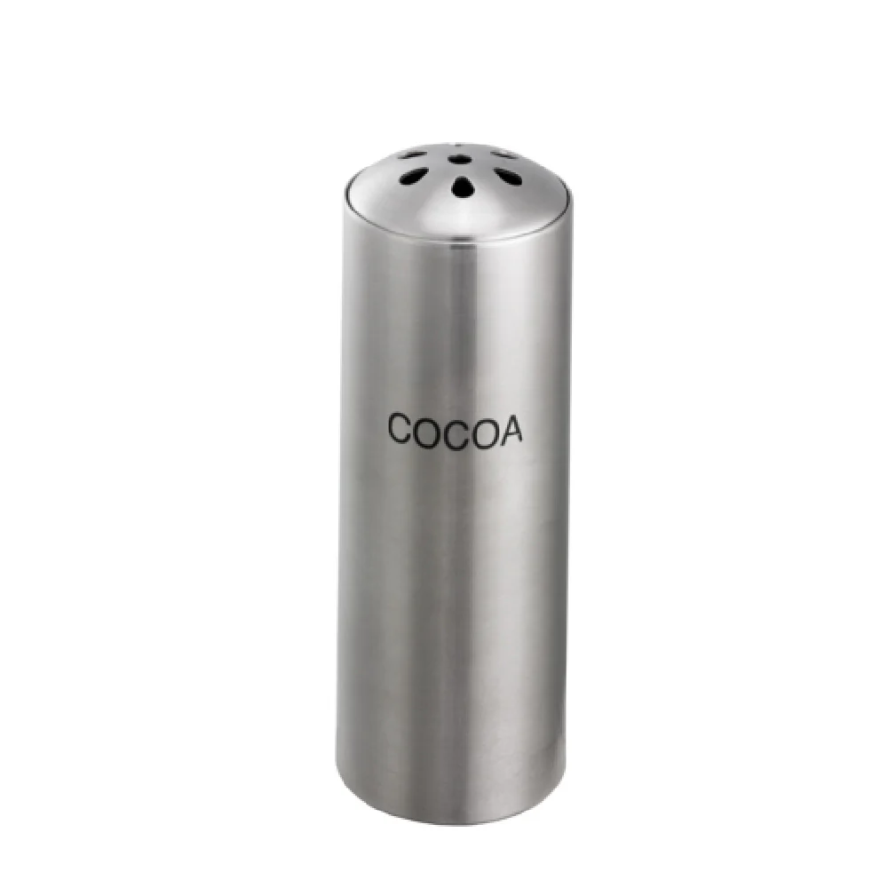Service Ideas STCTEARCOCOA 2 Inch Shaker Tear-drop Top Cocoa Printed Stainless Steel Service Ideas STCTEARCOCOA 2 Inch Shaker Tear-drop Top Cocoa Printed Stainless Steel
