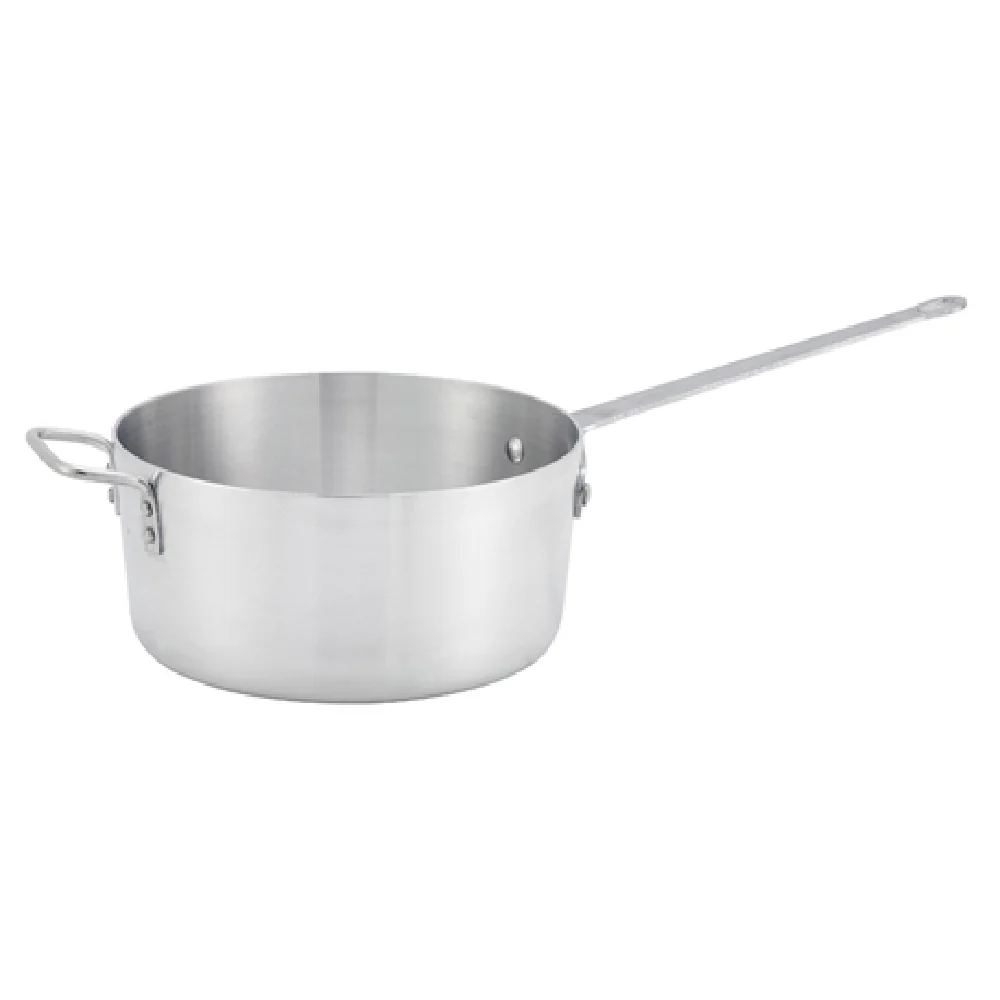 Winco ASP-7 7 Quart Sauce Pan Tapered Sides Riveted Handle Aluminum Winco ASP-7 7 Quart Sauce Pan Tapered Sides Riveted Handle Aluminum