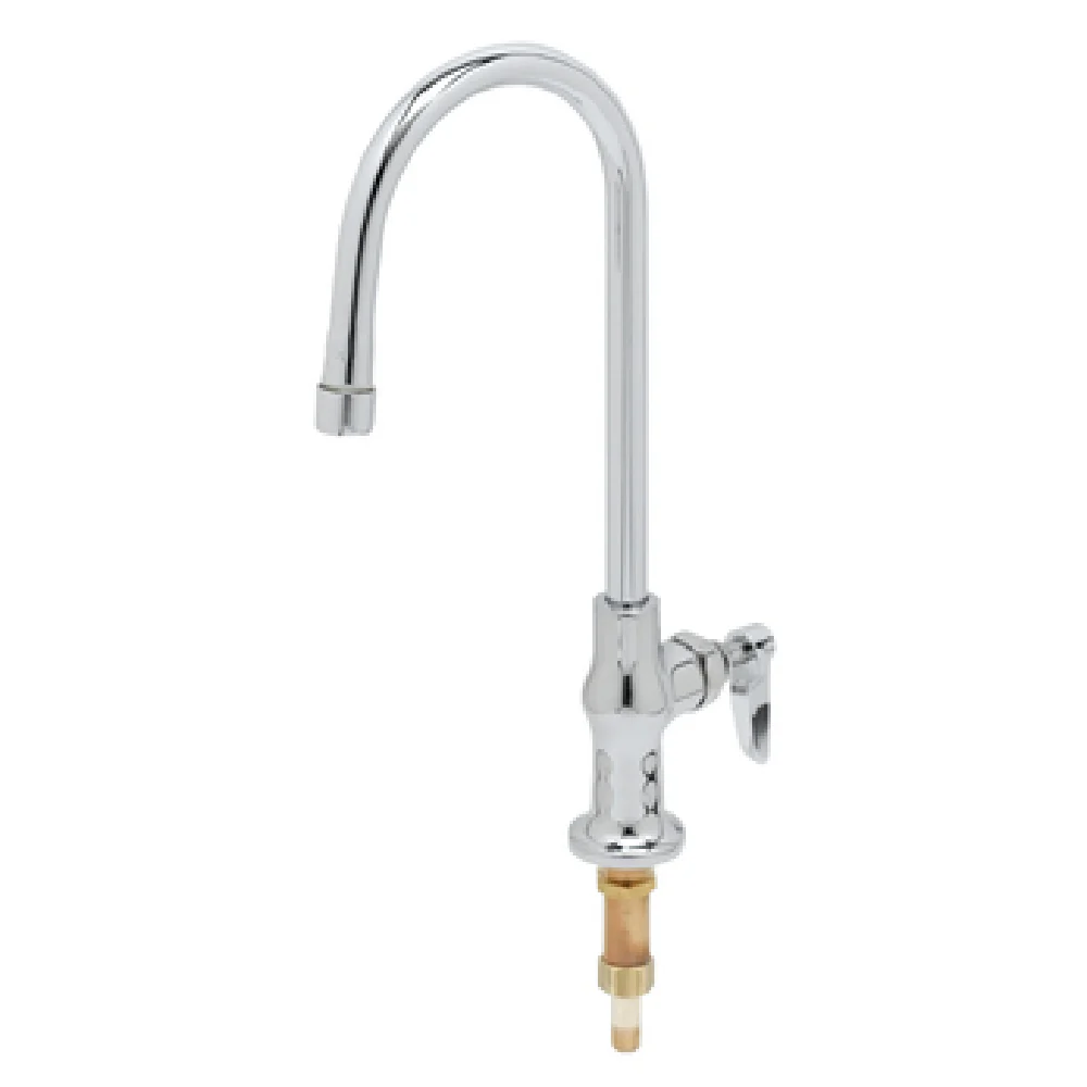 T&S Brass B-0305-01 Pantry Faucet 5 Inch Single Deck Mounted Rigid Gooseneck with ADA Compliance