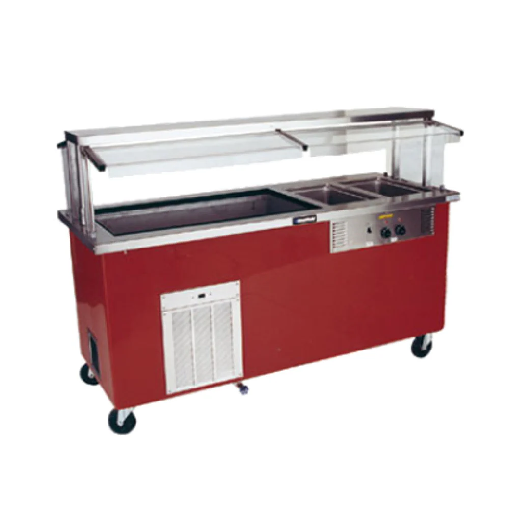 Delfield KH4CR-96-BP 96 Inch Combination Hot Cold Serving Counter Stainless Steel with Refrigeration