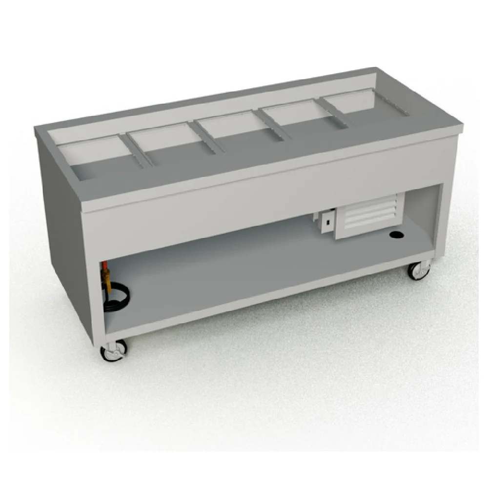 Duke TCM-74PG-N7_217150 74 Inch Mobile Cold Food Serving Counter with 8 Inch Deep Pan