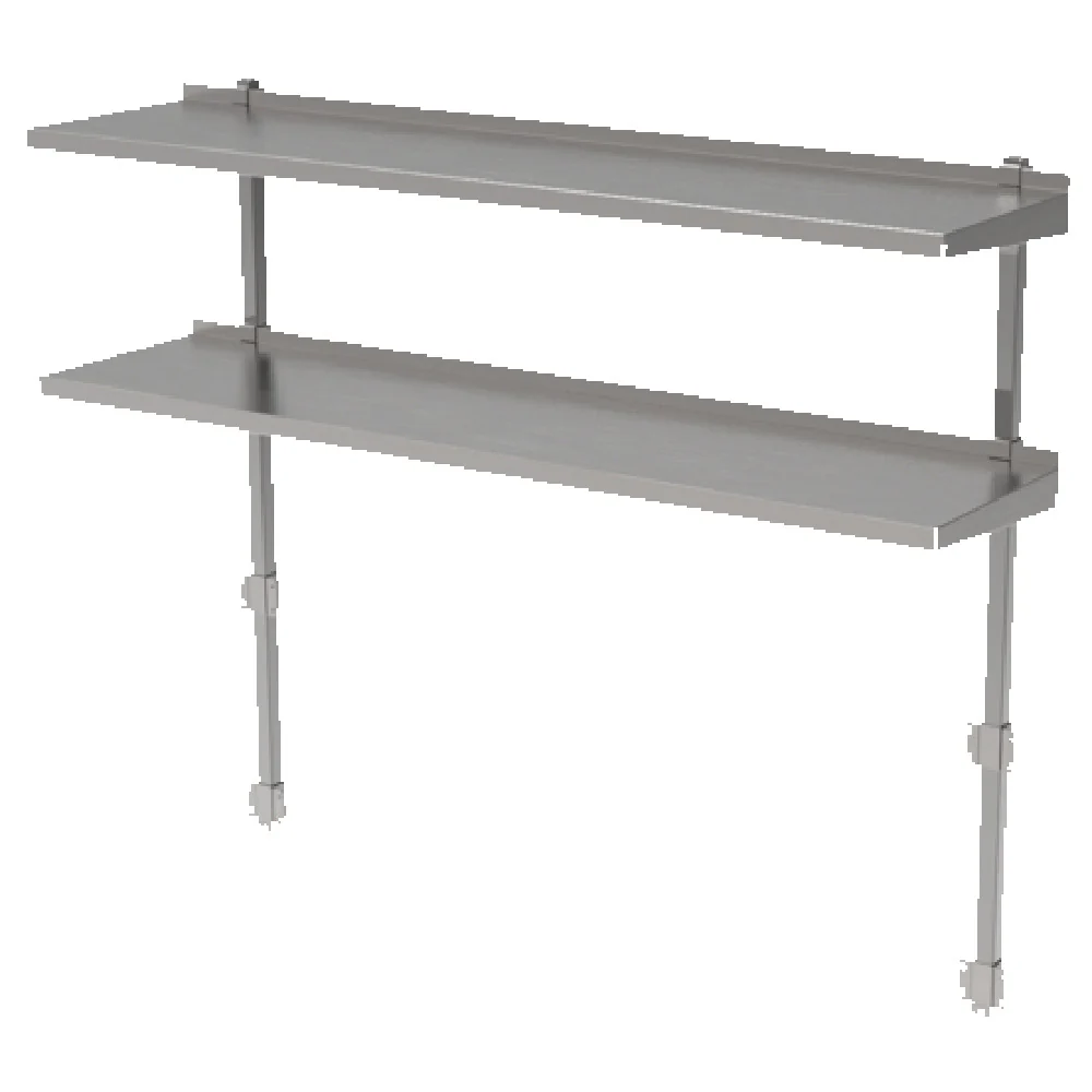 GSW USA DS-B1436 36 Inch Stainless Steel Double Overshelf Adjustable