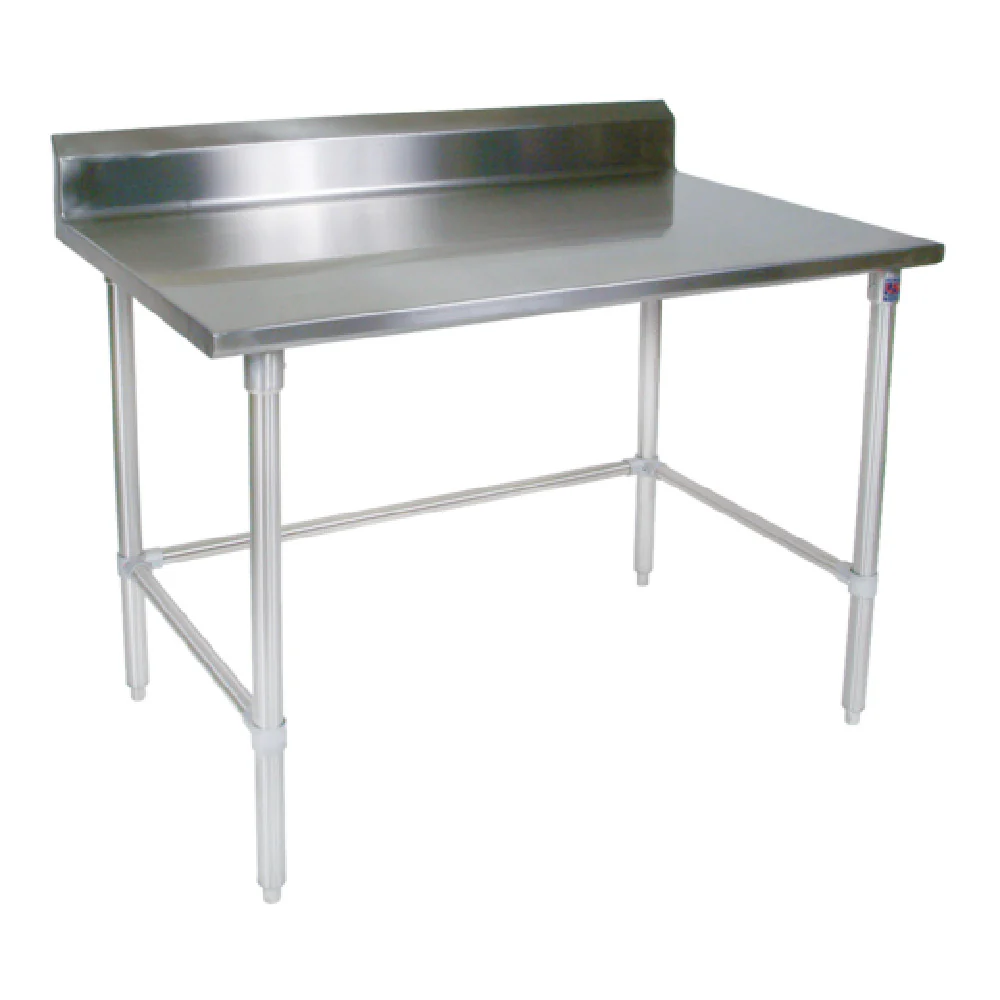 John Boos ST6R5-2484GBK-X 84 Inch 16 Gauge Work Table with 5 Inch Backsplash