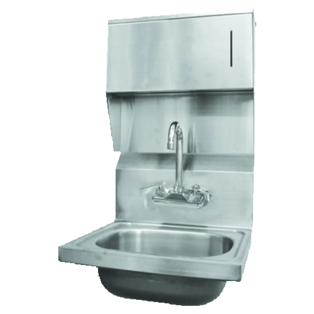 GSW USA HS-1615C 16-1/8 Inch Hand Sink Wall Mount with Gooseneck Faucet and Strainer