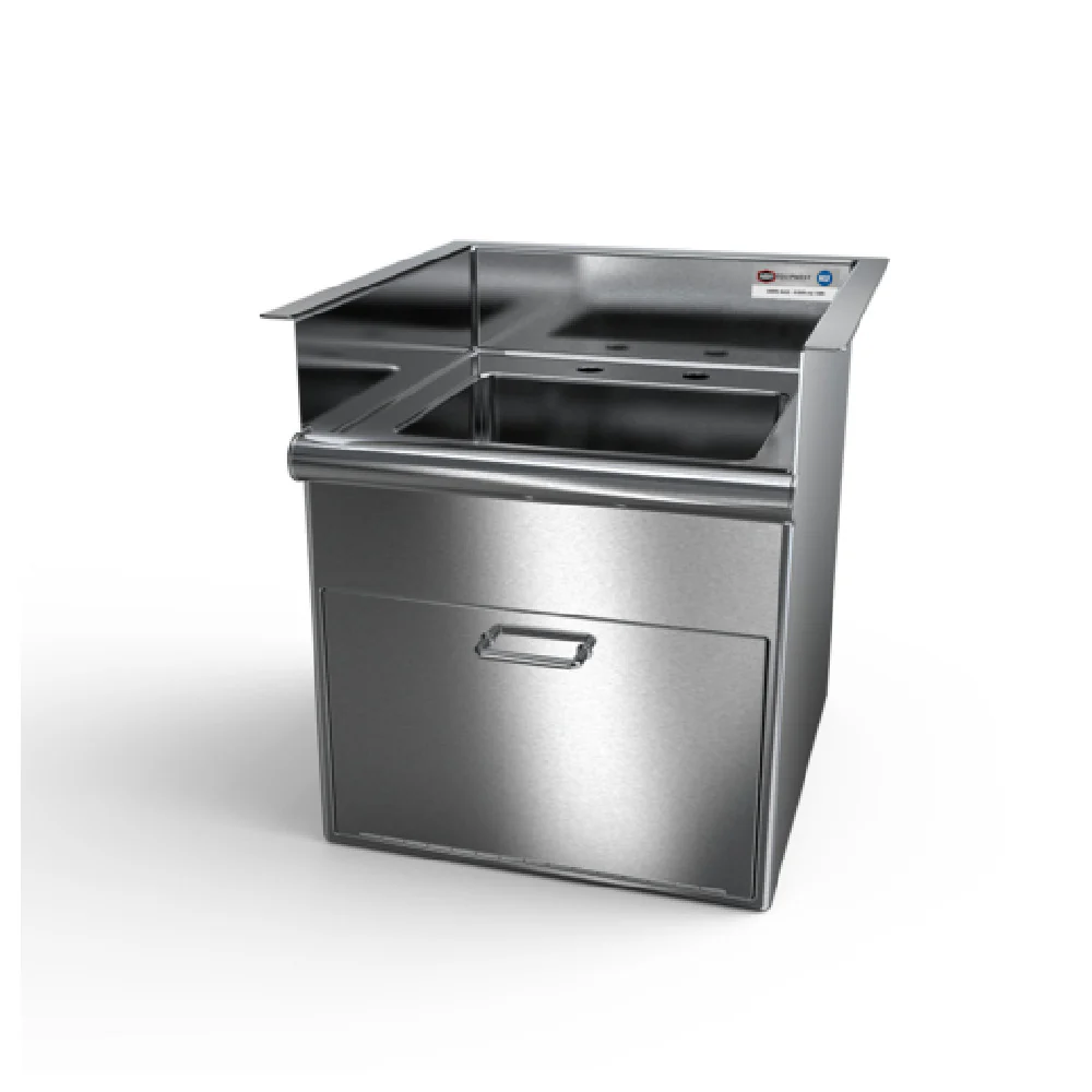 NBR Equipment DI-1-091106TD 16 Inch One Compartment Drop-In Sink Stainless Steel NBR Equipment DI-1-091106TD 16 Inch One Compartment Drop-In Sink Stainless Steel