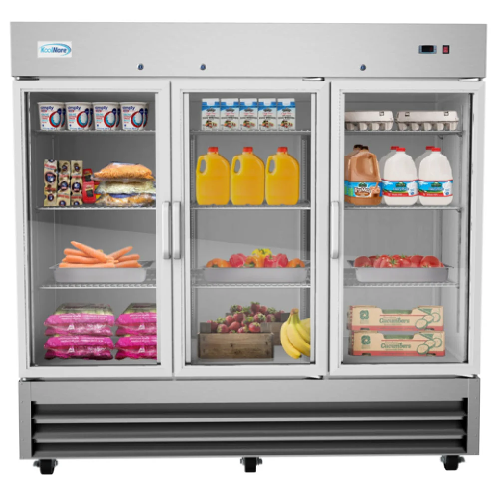Koolmore RIR-3D-GD 80-9/10 Inch 72 cu Stainless Steel Refrigerator Reach In Koolmore RIR-3D-GD 80-9/10 Inch 72 cu Stainless Steel Refrigerator Reach In
