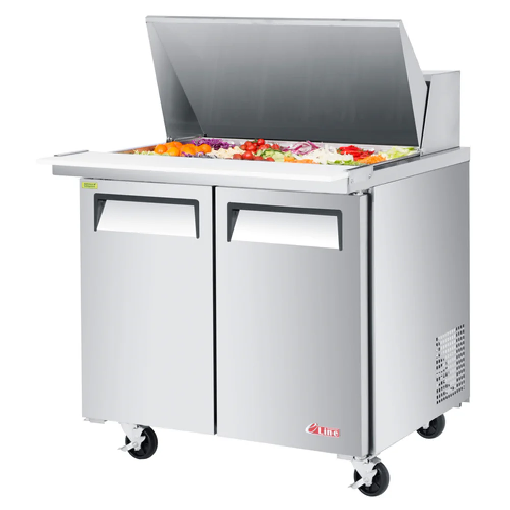 Turbo Air EST-36-15-N6-V 36 Inch Refrigerated Counter Mega Top Unit 11 cu ft Turbo Air EST-36-15-N6-V 36 Inch Refrigerated Counter Mega Top Unit 11 cu ft