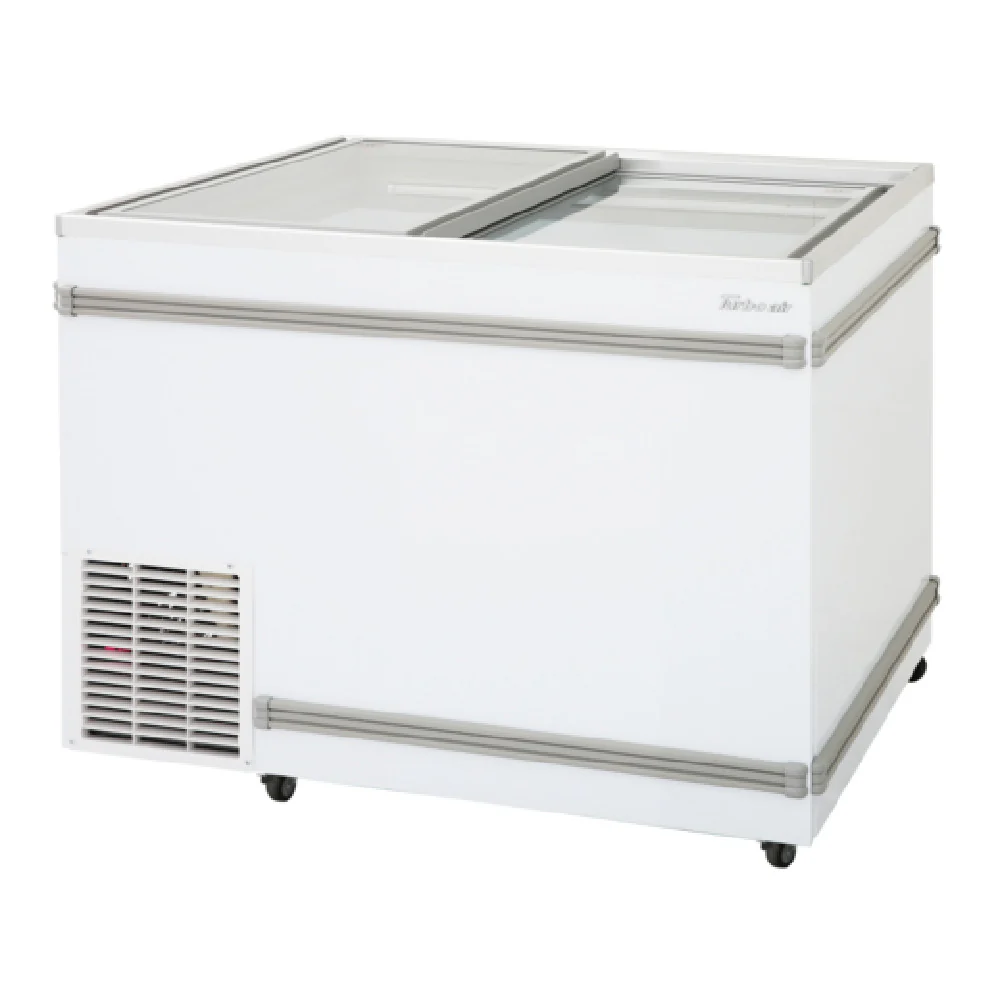Turbo Air TFS-11F-N 40 Inch Top Open Island Freezer 13.77 cu ft White Steel with Glass Doors