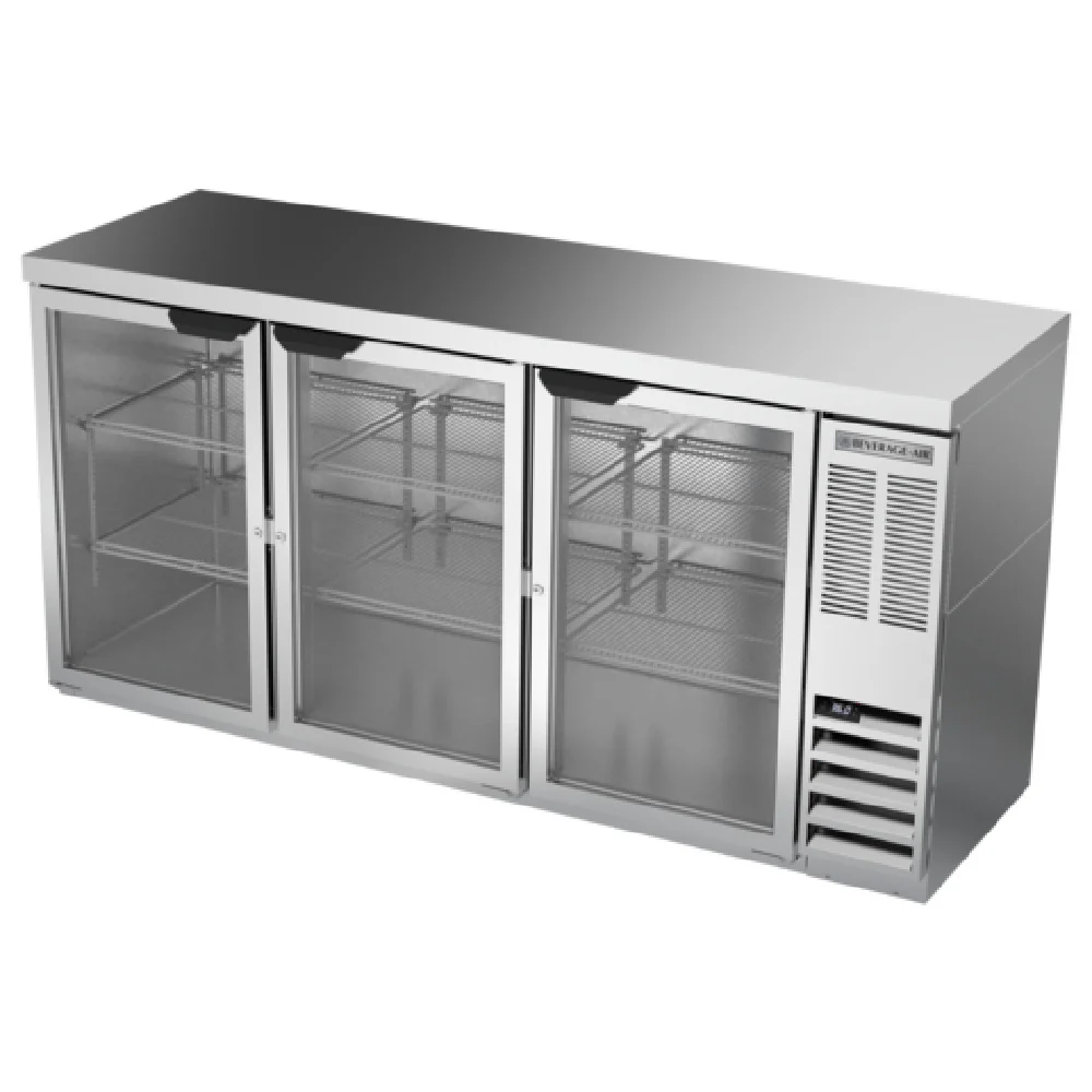 Beverage Air BB72HC-1-FG-S-27 72 Inch Refrigerated Food Rated Back Bar Cabinet 19.92 cu ft