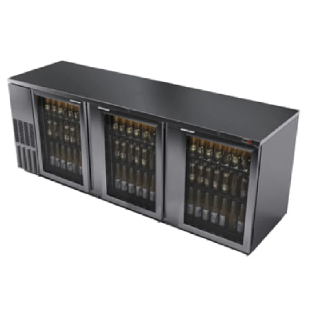 Fagor Refrigeration FBB-95GS-N 95 Inch Refrigerated Back Bar Cooler 3 Doors Stainless Steel with Aluminum Frames Fagor Refrigeration FBB-95GS-N 95 Inch Refrigerated Back Bar Cooler 3 Doors Stainless Steel with Aluminum Frames
