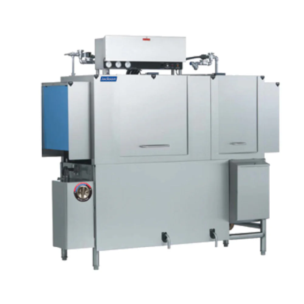 Jackson AJX-66CEL_230/60/1 84 Inch Electric Dishwasher Conveyor Low Temperature Chemical Sanitizing Jackson AJX-66CEL_230/60/1 84 Inch Electric Dishwasher Conveyor Low Temperature Chemical Sanitizing