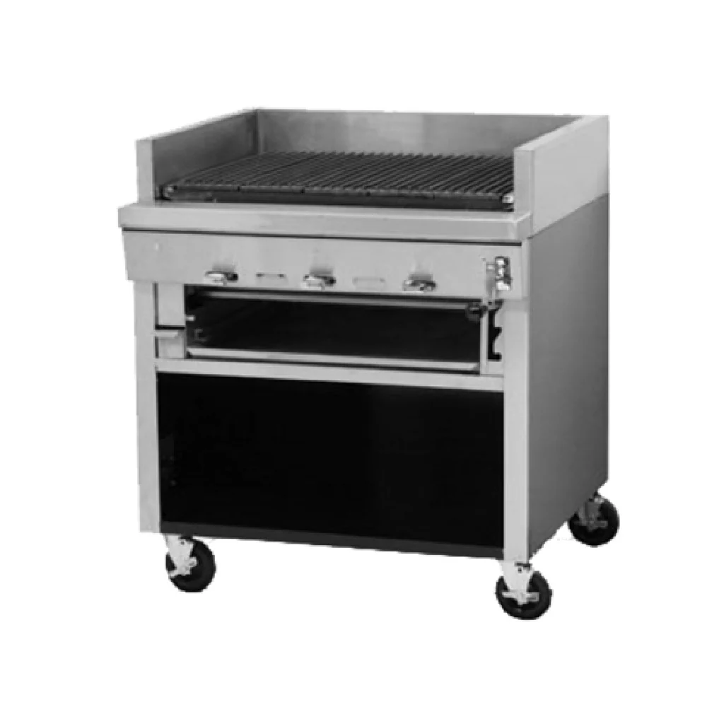 Montague Company UF-72C 72 Inch Gas Charbroiler with Ceramic Briquettes 270000 BTU