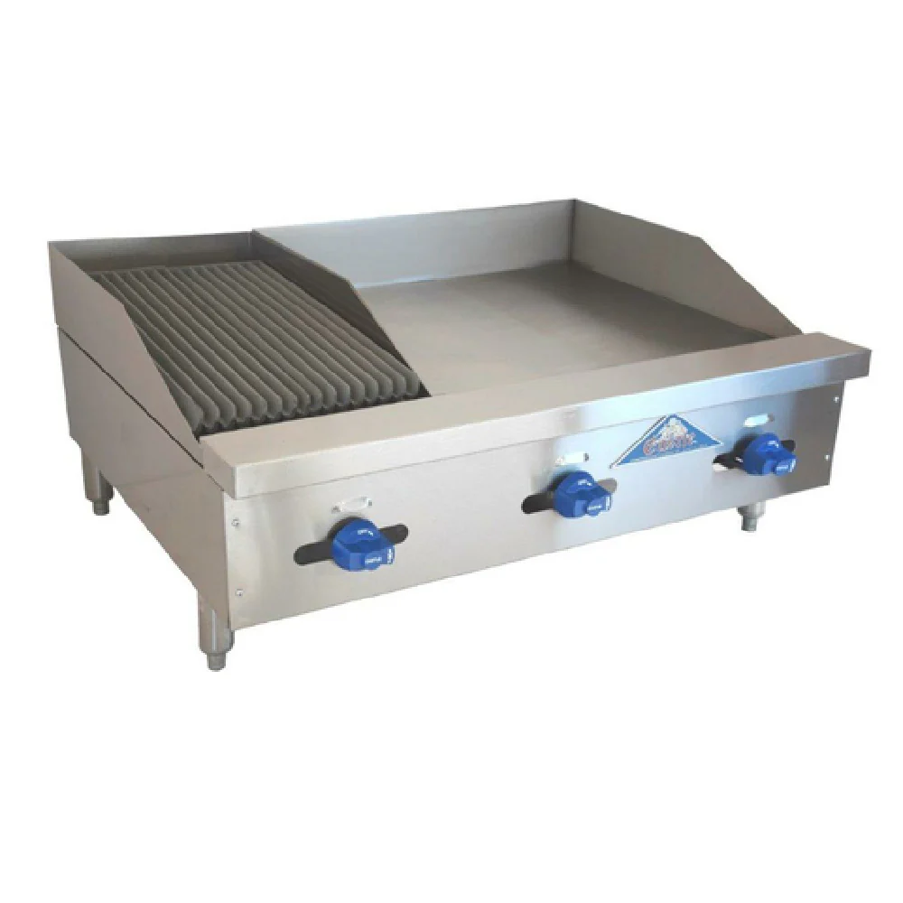 Comstock-Castle FHP36-24-1LB 36 Inch Gas Griddle Char-Broiler with 83000 BTU Comstock-Castle FHP36-24-1LB 36 Inch Gas Griddle Char-Broiler with 83000 BTU