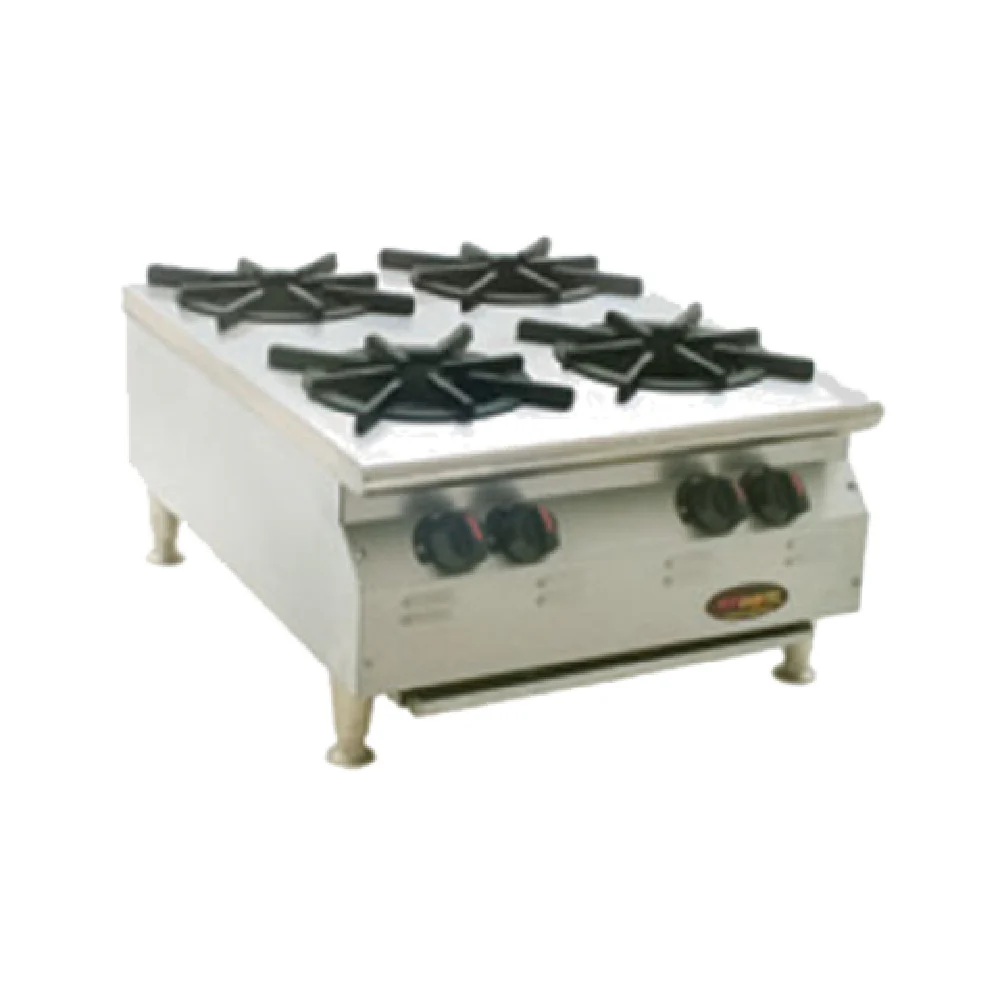 Eagle CLHP-4-NG-X 24 Inch Gas Hotplate Countertop with 4 Burners 100000 BTU