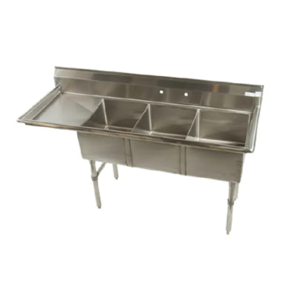 Klinger's Trading MCS3DL Sink Three Compartment 62-1/2