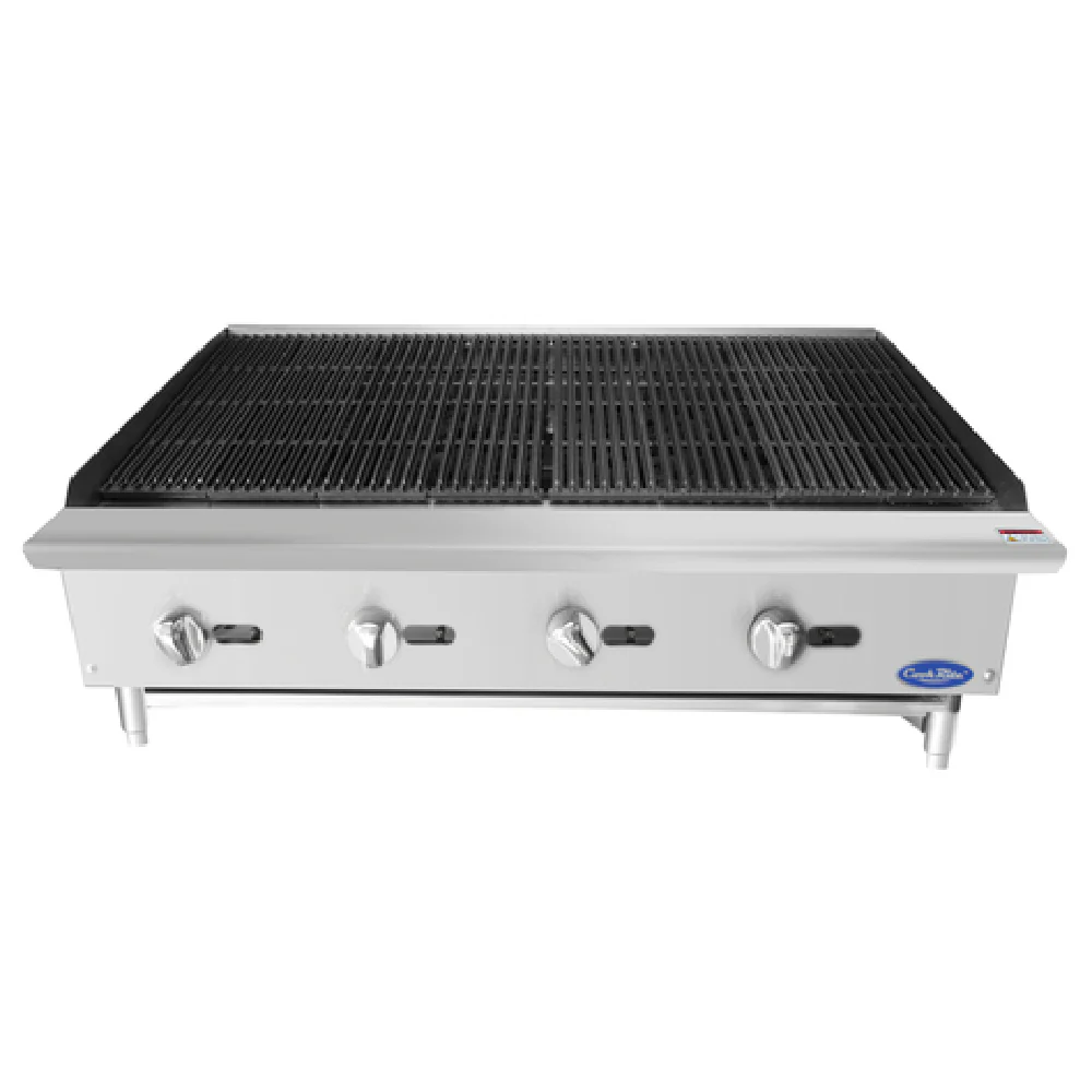 Atosa ATRC-48 48 Inch Heavy Duty Radiant Charbroiler Gas Stainless Steel 4 Burner 140000 BTU Atosa ATRC-48 48 Inch Heavy Duty Radiant Charbroiler Gas Stainless Steel 4 Burner 140000 BTU