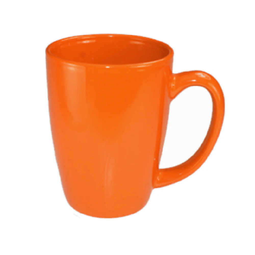 International Tableware 8286-210 14 Oz Cup Round With Handle Ceramic Orange