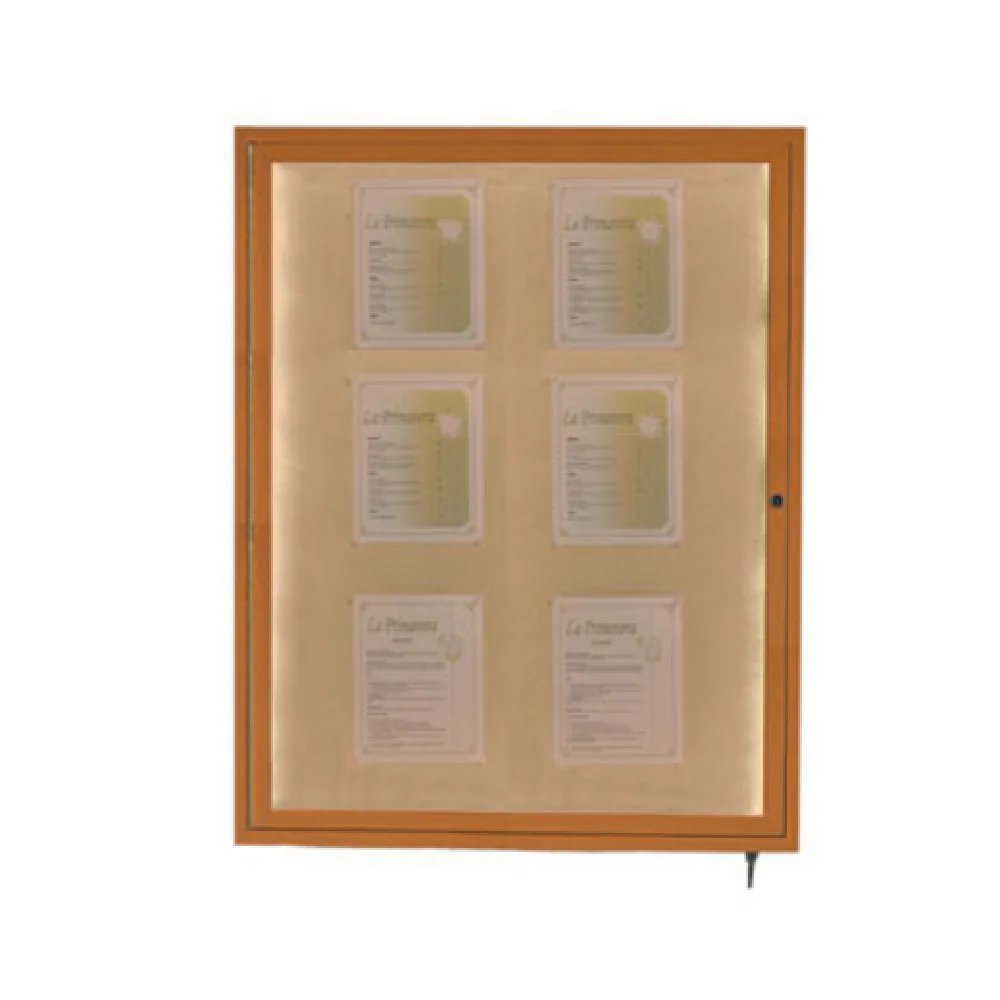 Aarco LWL4836O 36 Inch Enclosed Display Case with Acrylic Glass and LED Lights
