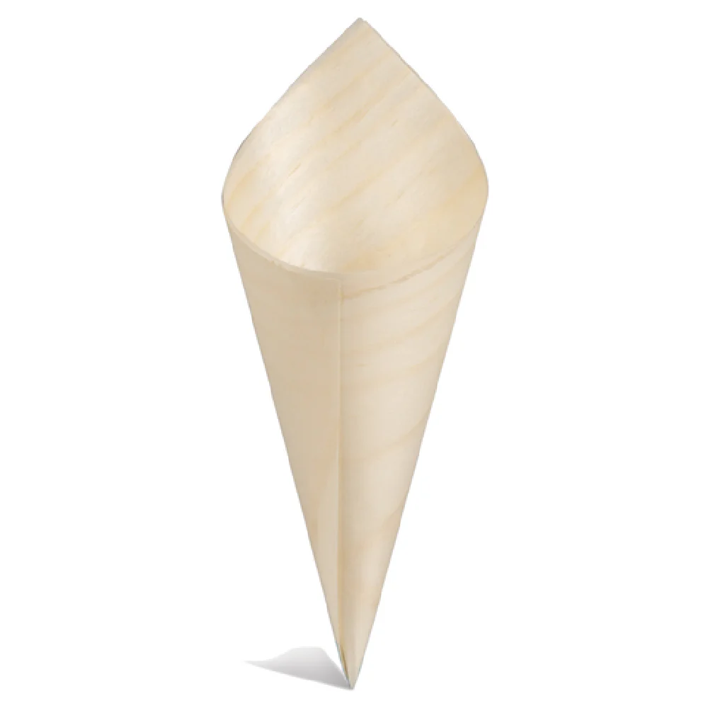 JB Prince R657 3.5 Disposable Cone Cups 3-1/4 Inch Brown Paper 100 Packs