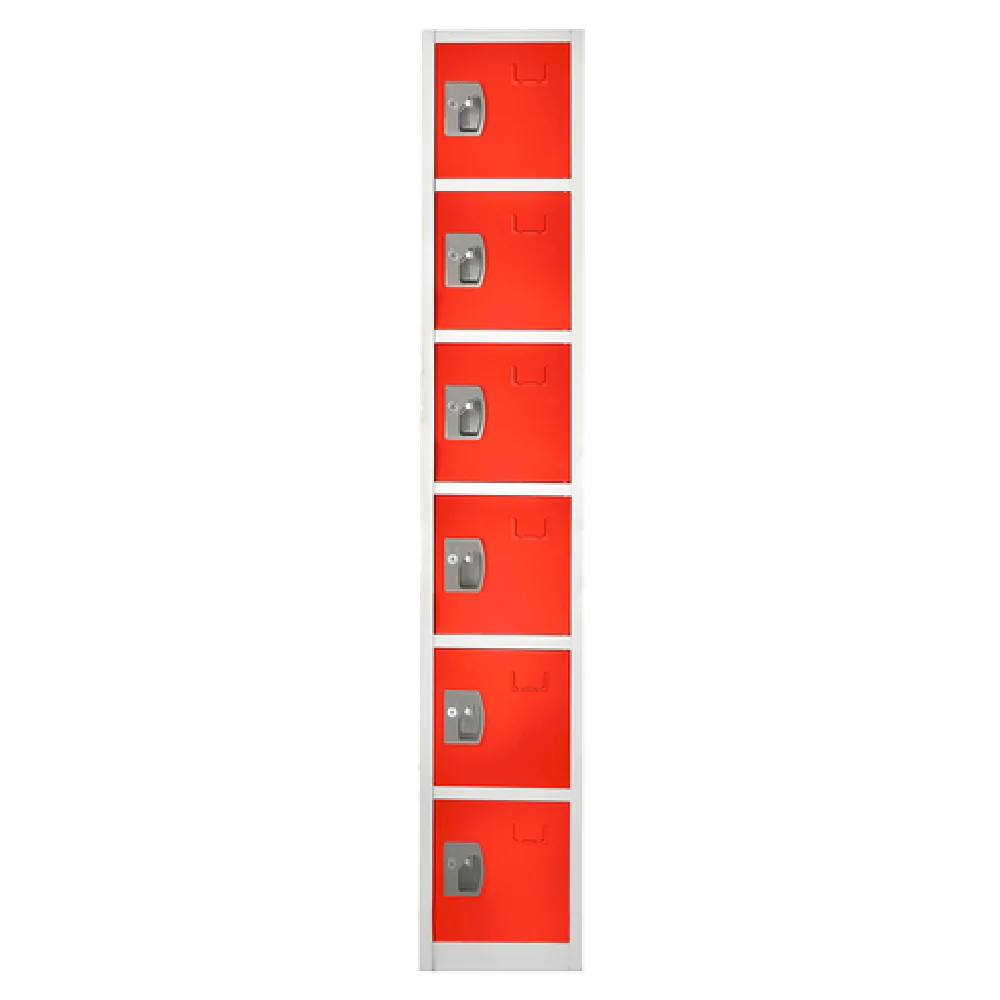 Alpine Industries ADI629-206-RED 12 Inch Steel Storage Locker Six Compartment Red Finish Alpine Industries ADI629-206-RED 12 Inch Steel Storage Locker Six Compartment Red Finish
