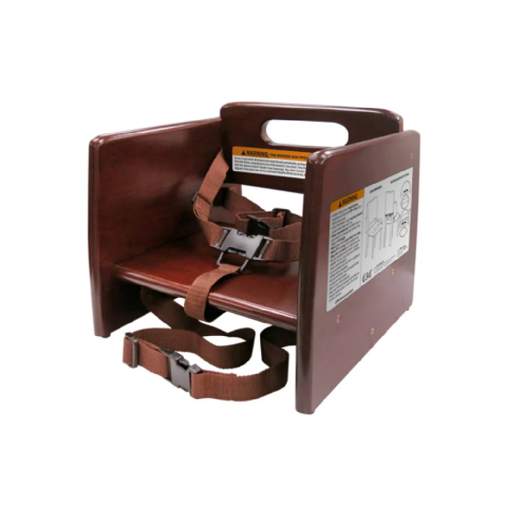 CAC China CHWB-11MAH 11 Inch Wooden Booster Seat with Mahogany Finish