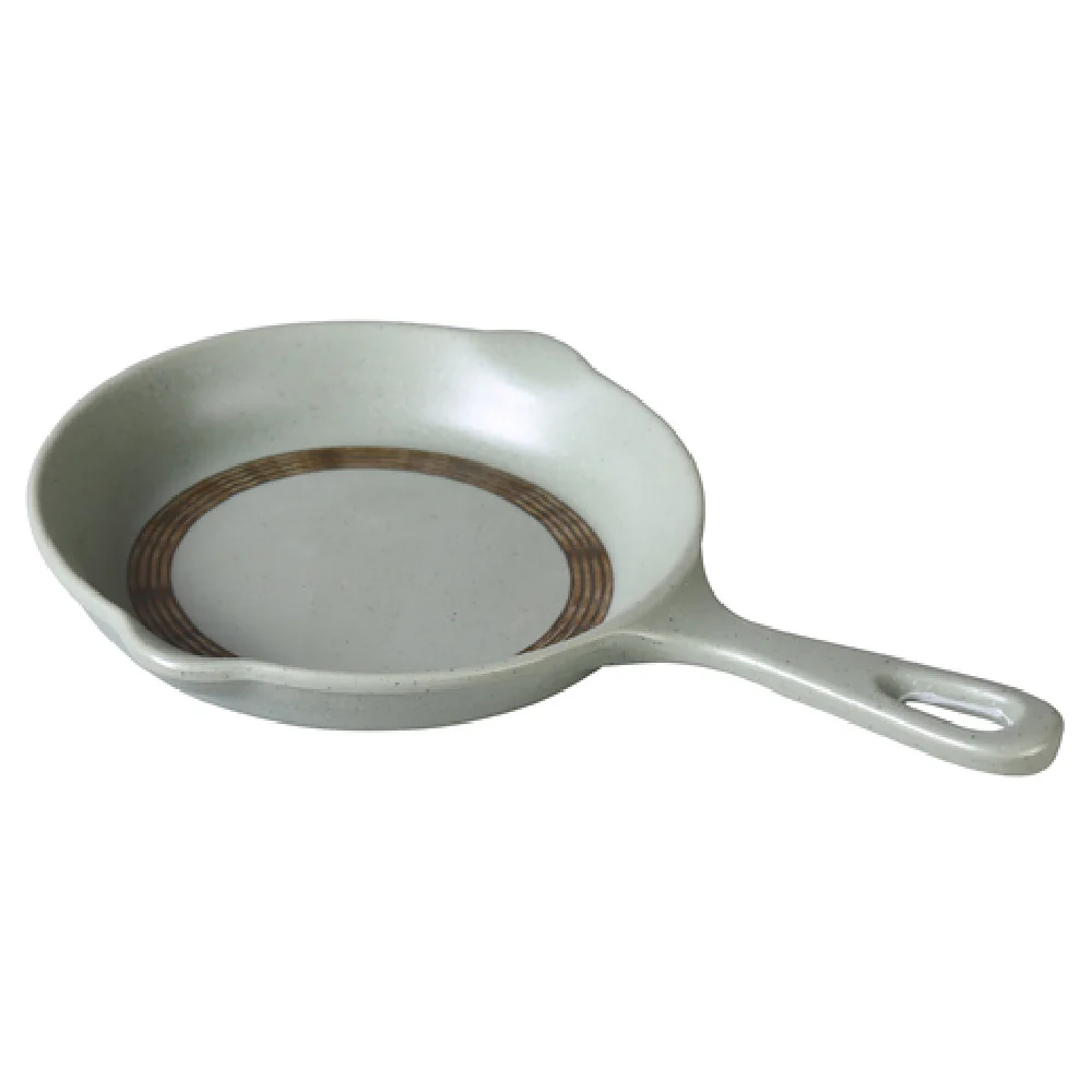Yanco YO-5013 13 Inch Round Skillet Server with Handle Melamine Matte Green