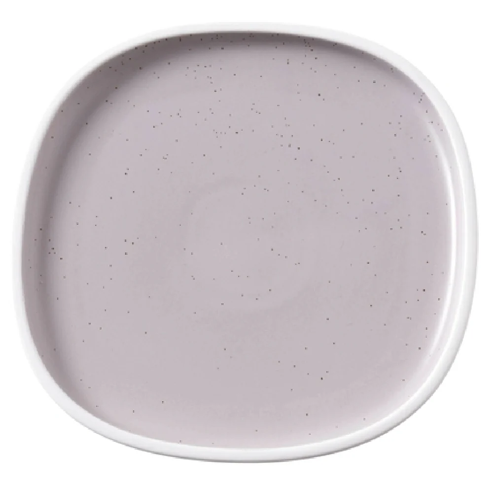 Yanco DM-210 10-1/4 Inch Square Plate with Upright Rim Glazed Porcelain Light Lavender Yanco DM-210 10-1/4 Inch Square Plate with Upright Rim Glazed Porcelain Light Lavender