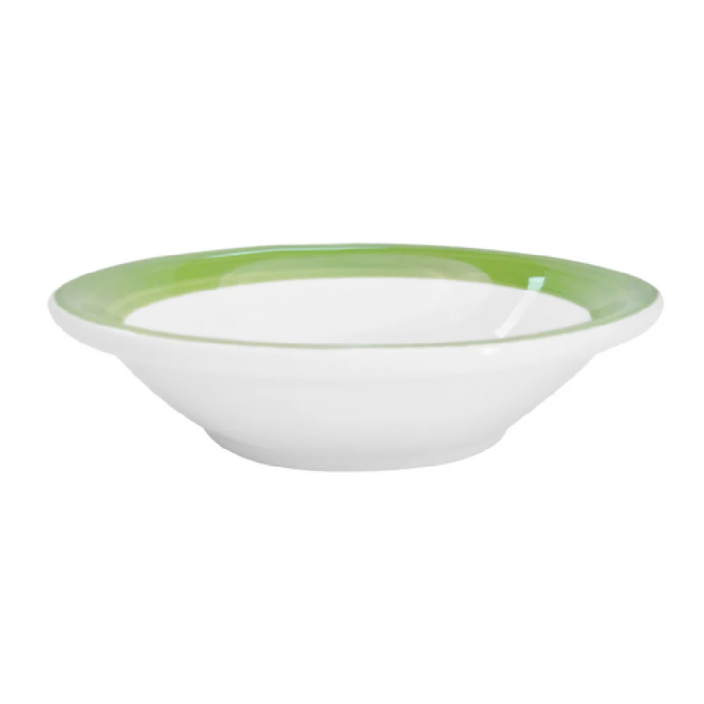CAC China R-11-G 4-3/4 Oz Fruit Dish Round Ceramic Dishwasher Safe Green