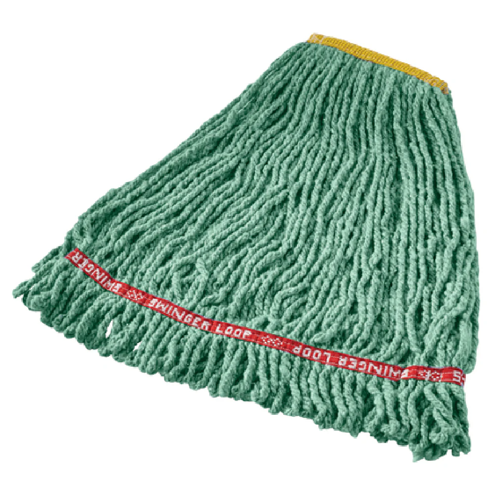 Rubbermaid FGA21206GR00 Medium Wet Mop 4-ply Cotton Synthetic Blend Green