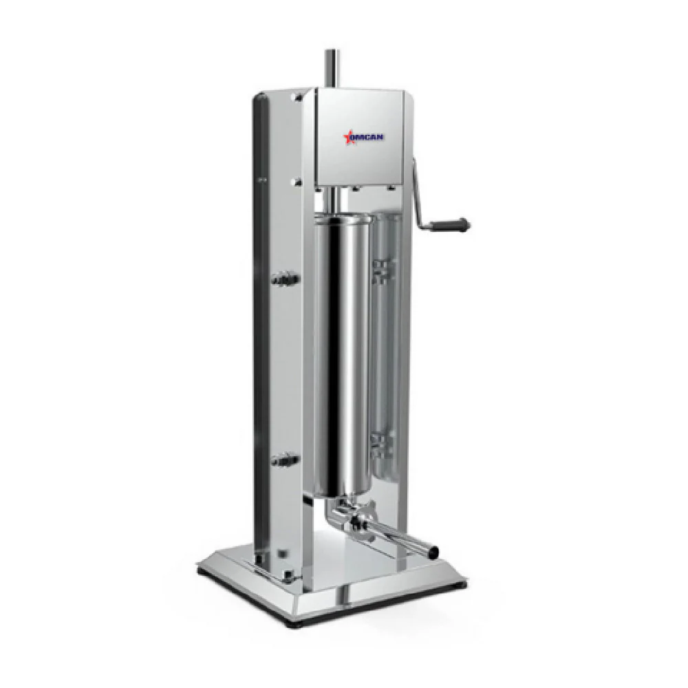 Omcan 47539 12 Inch Manual Sausage Stuffer Vertical Removable Cylinder Stainless Steel with Attachments Omcan 47539 12 Inch Manual Sausage Stuffer Vertical Removable Cylinder Stainless Steel with Attachments