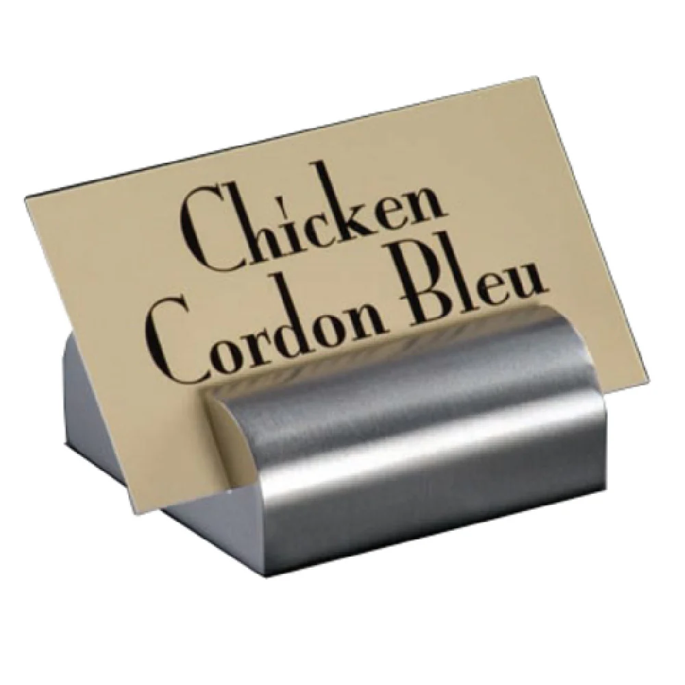 American Metalcraft DXCH1 2 Inch Menu Card Holder Slim Slit Stainless Steel Brushed Satin Finish