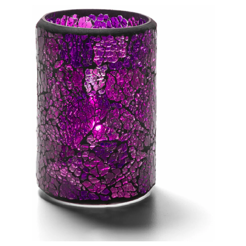 Hollowick 43017BP 3-1/8 Inch Crackle Lamp Glass Cylinder Compatible with HD Cells