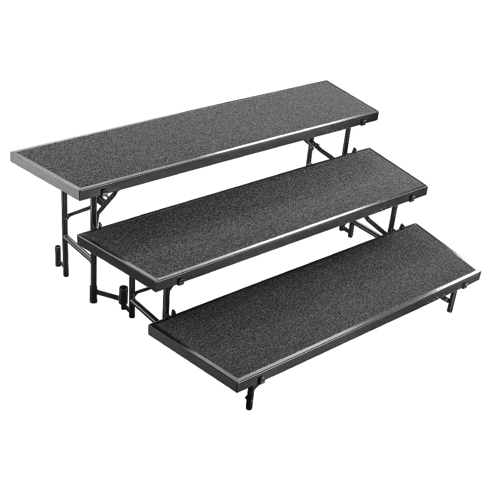 National Public Seating RT3L 18 Inch Tapered Choral Riser 3 Tiers with Steel Frame National Public Seating RT3L 18 Inch Tapered Choral Riser 3 Tiers with Steel Frame