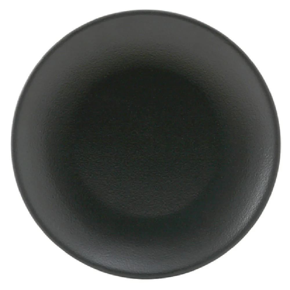 Tuxton VBA-071 7-1/8 Inch Plate Coupe Lead-Free Porcelain Matte Black