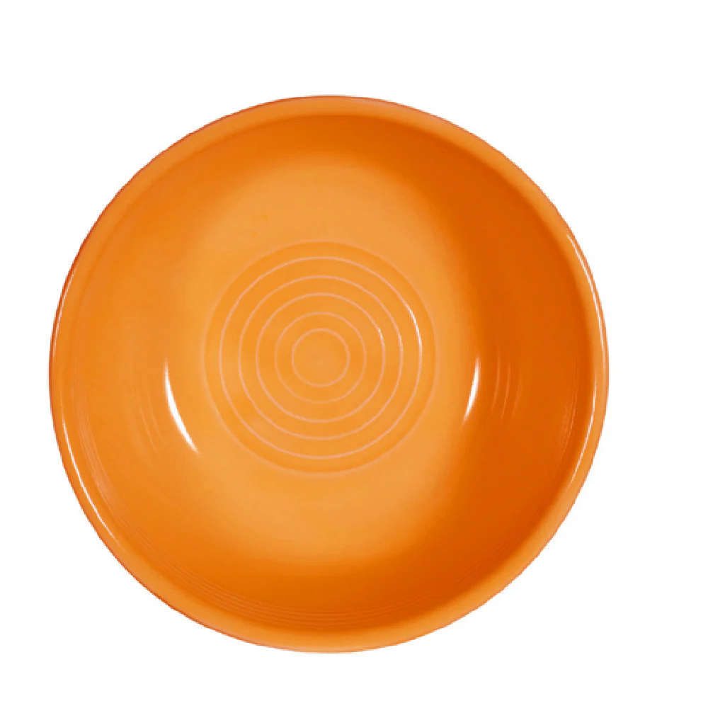 CAC China TG-15-TNG 12-1/2 Oz Embossed Round Salad Bowl Porcelain Tangerine CAC China TG-15-TNG 12-1/2 Oz Embossed Round Salad Bowl Porcelain Tangerine