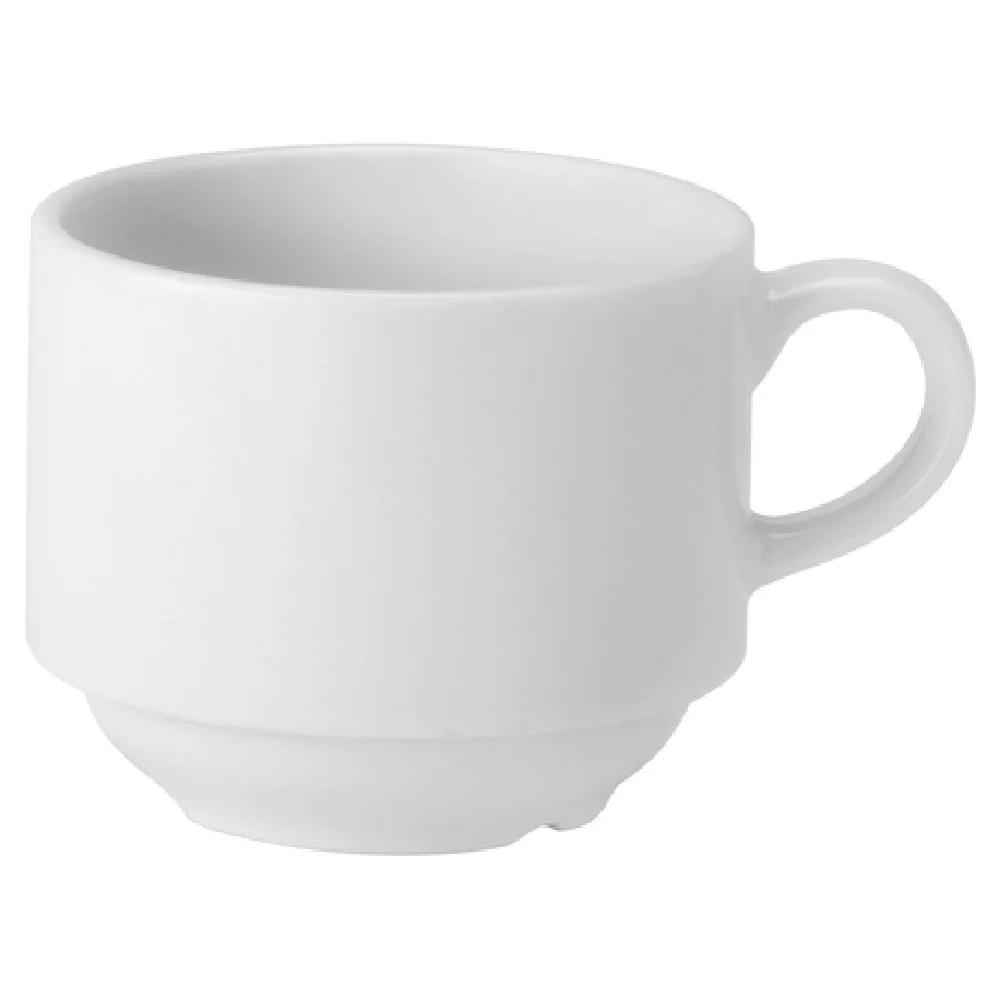 Tableware Solutions USA PW E60020 7 Oz Cup Stackable Pure White China