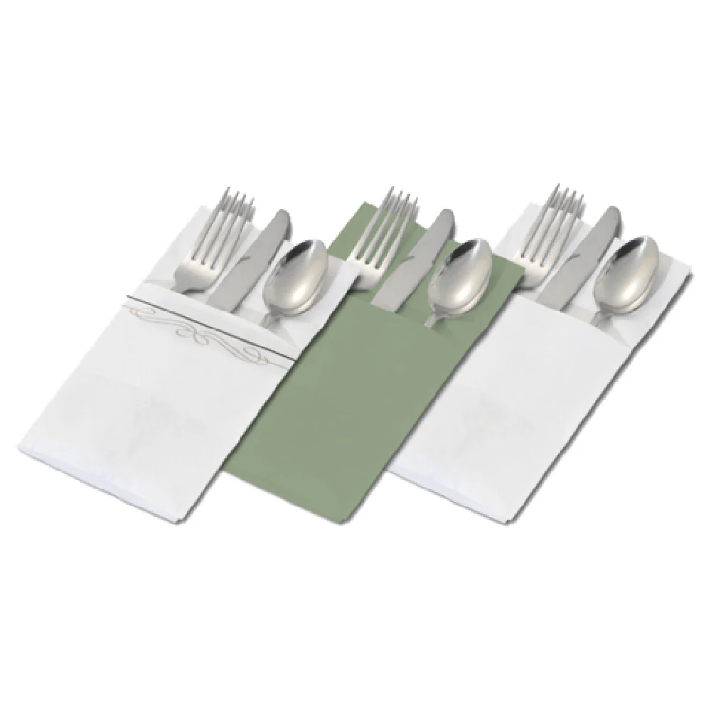 Dinex DX6999PF0184 17 Inch Dinner Napkin 2 Ply Pocket Fold Sage Green Dinex DX6999PF0184 17 Inch Dinner Napkin 2 Ply Pocket Fold Sage Green