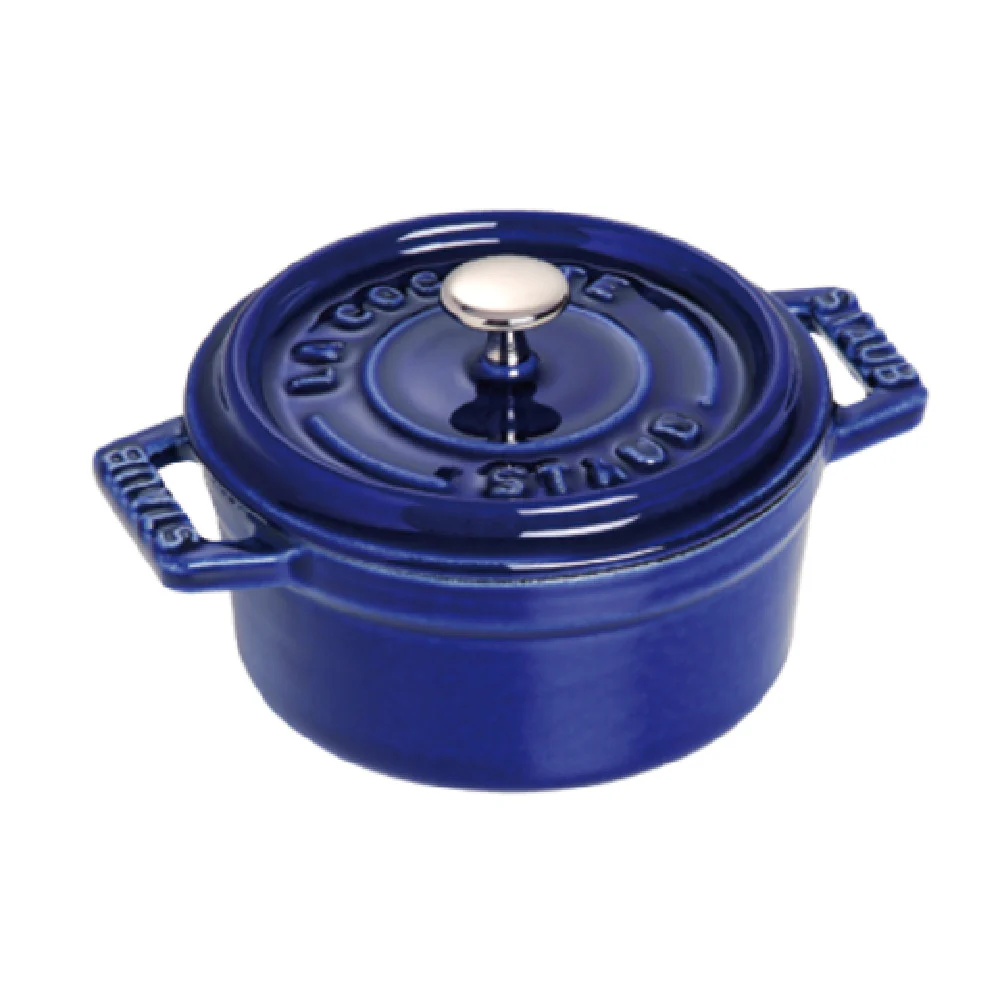 Zwilling 1101091 0.25 Quart Round Mini Cocotte with Cover Dark Blue Cast Iron
