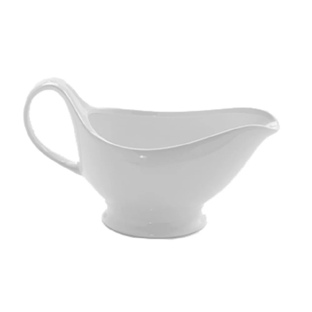 American Metalcraft GB16 16 Oz Gravy Boat Porcelain with Tapered Spout White