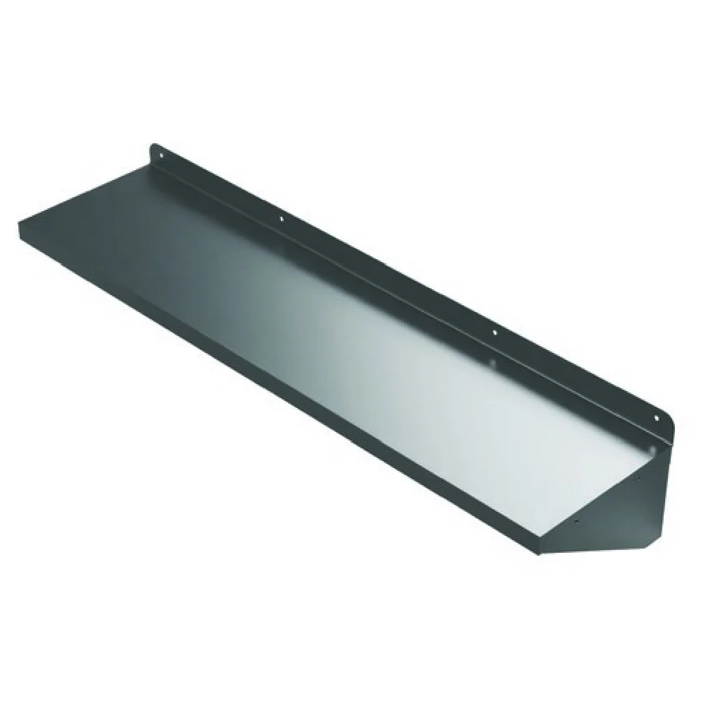 GSW USA WS-W1848 48 Inch Stainless Steel Wall-Mounted Shelf with Black Powder-Coated Finish