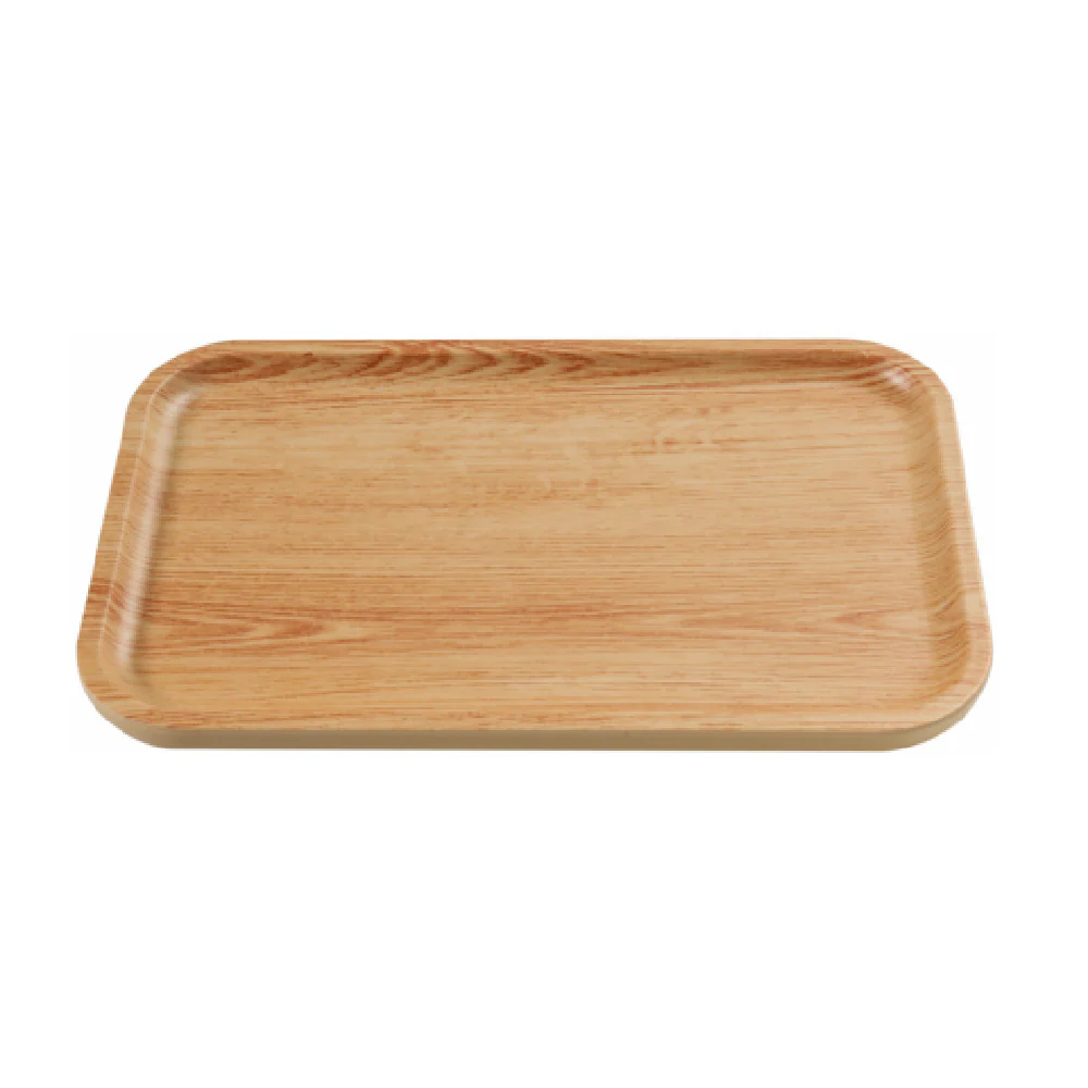 Yanco WD-2212 11.75 Inch Plate Melamine Rectangular Golden Oak Color 2 Dozen Cases