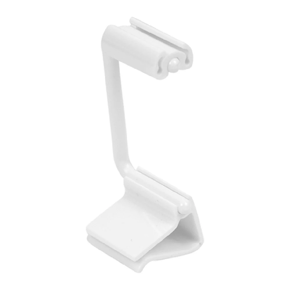 BauscherHepp TK30050C 2 Inch Ticket Clamp Horizontal Polycarbonate White 10 Packs