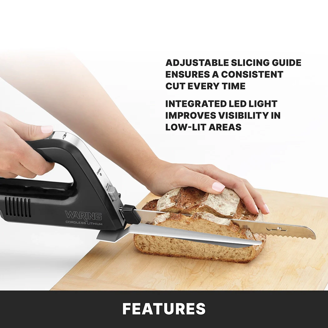 Waring WEK200K 20 Inch Electric Knife with Detachable Blades Cordless Waring WEK200K 20 Inch Electric Knife with Detachable Blades Cordless