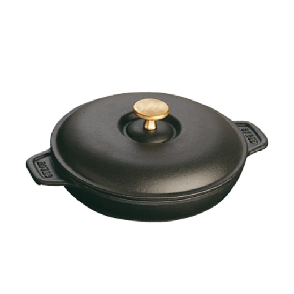Zwilling 1332025 0.75 Quart Round Baking Dish with Lid Enameled Cast Iron Black Matte