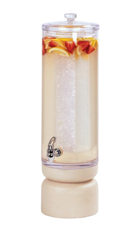 Cal Mil 22441-3-113 7-1/2 Inch Acrylic Beverage Dispenser Ice - 3 Gallon Capacity with Drip Tray