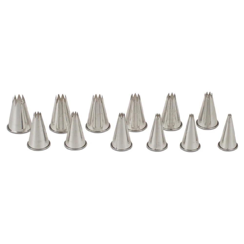 JB Prince B687 1/8 to 5/8 Inch Pastry Tube Tips Rolled Edge Set of 12 JB Prince B687 1/8 to 5/8 Inch Pastry Tube Tips Rolled Edge Set of 12